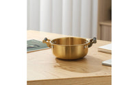 Stainless Steel Ramen Pot Double Handle Ramen Pot with Handles Riveted Cookware for Home Cooks
