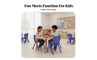 Rounded Corner Design Plastic Kids Table and Chair Set Easy to Clean children's Study Desk and Chair Set Polished Burr-Smooth Surface Kindergarten Study Table Anti-Slip Feet for Preschoolers, Toddlers, Teachers, Playroom, Daycare Center, Classroom