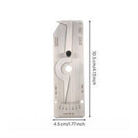Welding Measuring Tool Stainless Steel Weld Bead Gauge Easy Read Height Difference Gauge for Metalworkers, Workshop