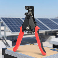 Zinc Alloy Solar Cable Wire Stripper Spring-Loaded PV Wire Stripper Textured Grip Conductor-Safe