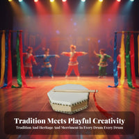 With rings Octagonal ring Drum Ethnic ethnic-inspired Dance performer-focused Portable Folk Instrument Lightweight for artists, Beginners, Stage Shows, real-time Performances, Festive events, School Activities