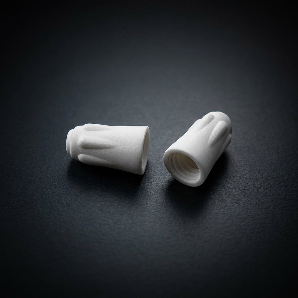 Home Improvement Electrical Connector for High Temperature Resistant Wiring, Flame Retardant Ceramic Wire Connector with Internal Thread, White