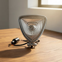Triangular Motorcycle Headlight with Mounting Brackets Custom Motorcycle Headlight Assembly Sturdy high/low Beam for Motorcyclists