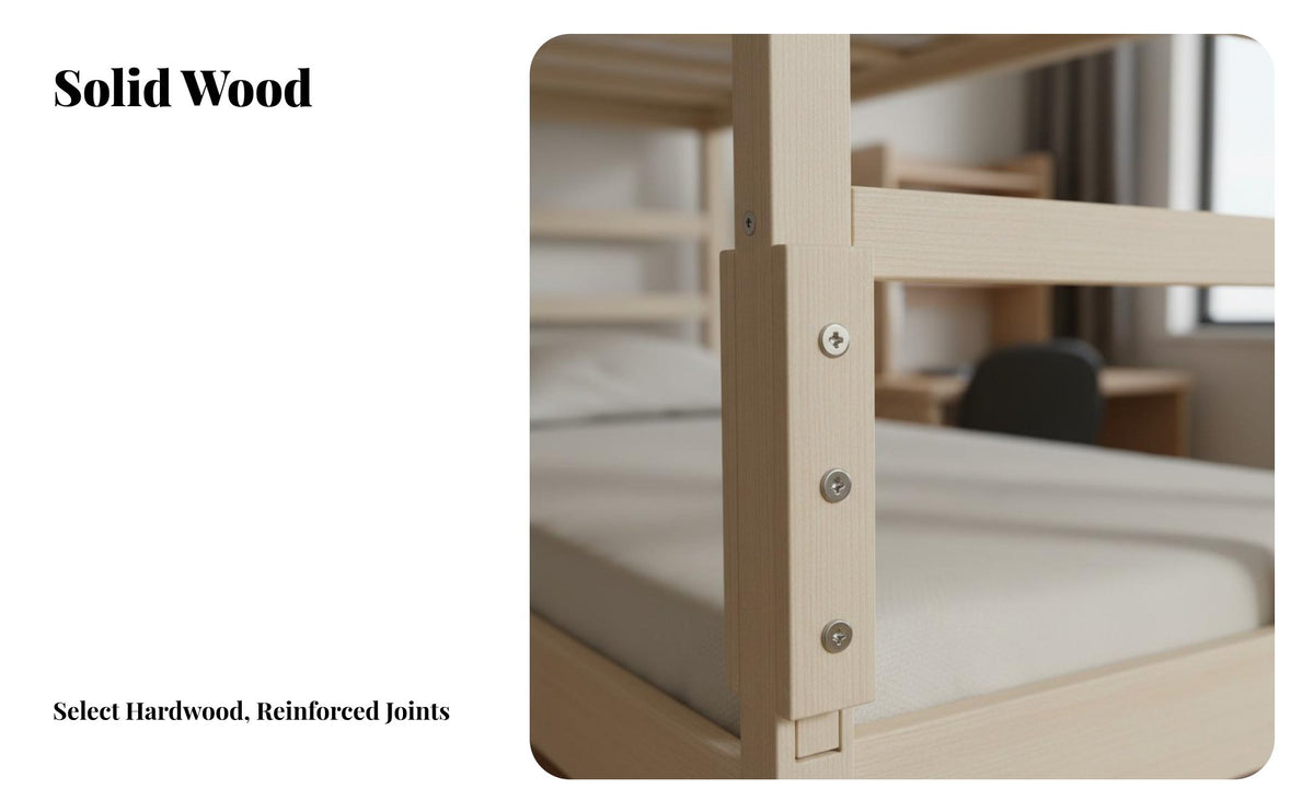 Heightened Design Bunk Bed Guard No-Drill Installation Anti-Fall Bed Fence Tool-Effortless Assembly Adjustable Height for Students, Children, Toddlers, Loft Beds, Bedroom, Nursery