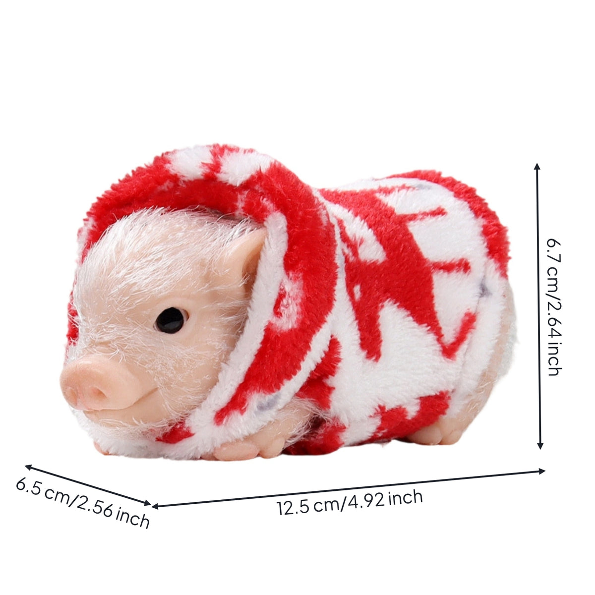 Toy Pig with Hood Collectible Farm Pig Figurines Detailed for Nursery