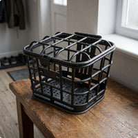 Mounting Hardware Front Bike Basket Rigid Handlebar Basket Black Cycle Accessory Rounded Rectangular