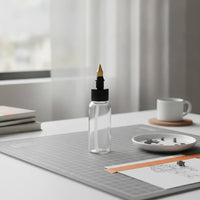 0.3 Mm Airbrush Paint Bottle with Nozzle Refillable Spray Pen Bottle with Cap Leakproof Clear Paint Reservoir Airtight for Hobbyists, Craft Projects, Tabletop Work
