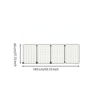 No-Drill Dog Barrier Panel Black Mesh Pet Gate Rectangular Grid Mesh Dog Barrier Iron for Doorways, Room Openings