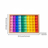 Rainbow Acrylic Blocks Sensory Development Translucent Building Cubes Material Translucent Stacking Blocks for Kids, Young Children