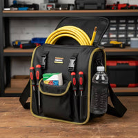 Multi-Pocket Tool Bag with Shoulder Strap Professional Tool Organizer Bag Portable Long-Lasting for Electricians, Technicians, Handymen, Electrical Work