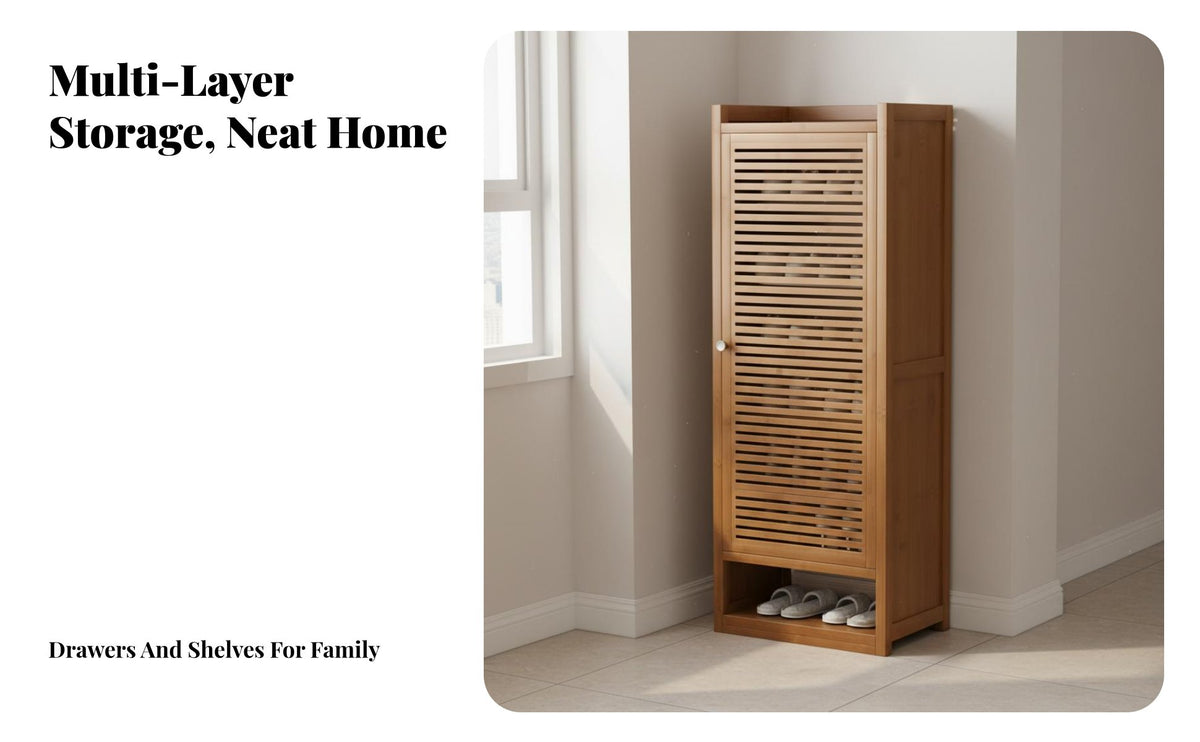 Space-Saving Narrow Shoe Cabinet Dustproof Entryway Shoe Cabinet Large Capacity Easy Assembly for Apartment Dwellers, Homeowners, Families, Hallway, Bedroom, Living Room, Balcony