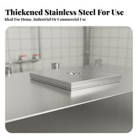 Stainless Metal Water Tank Household Water Reservoir Sturdy for Homeowners, DIY Enthusiasts, Washroom, Utility Room, Basement