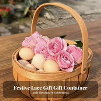 Double-Handled shopping Tote versatile Woven Basket Sturdy Construction