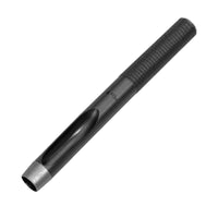 Leather Hole Punch Knurled Grip Tool Matte Black for Workshops, Hobbyists