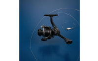 Curved Bail Wire Mini Revolving Reel Portable Black Revolving Reel Lightweight Sporting Goods Universal Compatibility