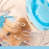 Hamster Sphere, Large 14cm Transparent Hamster Spheres for Syrian Hamsters, Breathable Exercise Toy with Leash for Indoor Play
