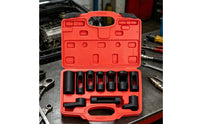 10 Pieces With Storage Case 22mm Air Sensor Wrench Kit Heavy-Duty Air Sensor Removal Tool Wear Resistant High Hardness for Mechanics, DIY Enthusiasts, Auto Repair Shop, Garage