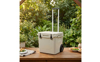 Telescoping Hard Shell Cooler with Wheels Insulated Rolling Cooler Large-Capacity Ice Chest with Wheels Portable for Camping
