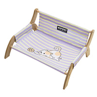 Dog Sofa Bed with Breathable Stripe Design for Medium Dogs