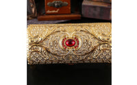 Metal Jewelry Box Decorative Jewelry Box with Hinged Lid Classic Small for Women, Dresser, Vanity
