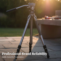 Stable Camera Tripod Invertible Center Column Aluminum Alloy Tripod Quick Twist-Lock Legs Photography Equipment Non-Slip Interchangeable Feet for Photographers, Content Creators, Filming Graphy, Travel, Landscape Studio