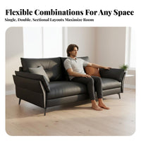 Small Space accommodating Multi-Seat Configurable Couch Minimalist Design L-Shaped Sectional performancenical fabric material Sofa high-resiliency Foam for Apartment Dwellers, property owners, Families, Home, Lounge Area