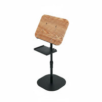 Multi-Angle Adjustment Freestanding Book Holder Stable Base Adjustable Floor Book Stand 180° Rotating Wooden Reading Lectern Heavy-Duty for Students, Musicians, Children, Study Room, Home