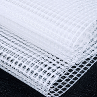 PVC Mesh Fabric by the Meter, 250D/500D PVC Grid Fabric, 137-210cm Wide, for DIY Projects, Bags & Gifts