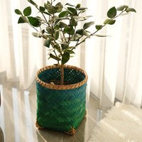 Handwoven Rattan Storage Basket in Nordic Style