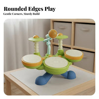 Whack-Arodent Game Toddler Percussion Playset Develops Rhythm and Coordination Electronic Drum Kit with Vocal Transmitter Promotes Auditory Development Musical Toy Multiple Play Modes for Children 3+, Toddlers, Music Education, Preschool, Playroom