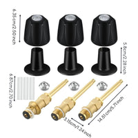 Three Handle Faucet Rebuild Kit Easy to Install Faucet Rebuild Trim Set Reliable Performance Washroom Hardware for Repair