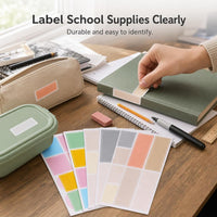 Waterproof Self-Adhesive Name Label Stickers for Food and Organization, Writable