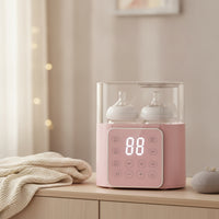 Sterilizing Baby Bottle Warmer with Sterilizer Multifunctional Double Bottle Warmer Fast Heating Appliance Digital for Parents, Newborns, Nursery, Kitchen, Home