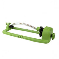Curved Metal Tube Brass Nozzle Sprinkler Green Base Lawn Sprinkler Hose Connection Outdoor Watering Compact