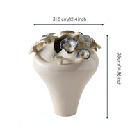 Ceramic Vase Artisanal Minimalism Decorative Vase Organic Vessel for Home Decor, Tabletop