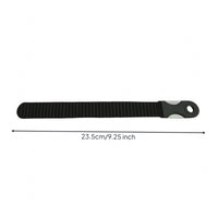 Flexible Ice Skate Strap Textured Skate Strap Reinforced Retaining Band Silver-Toned Patches