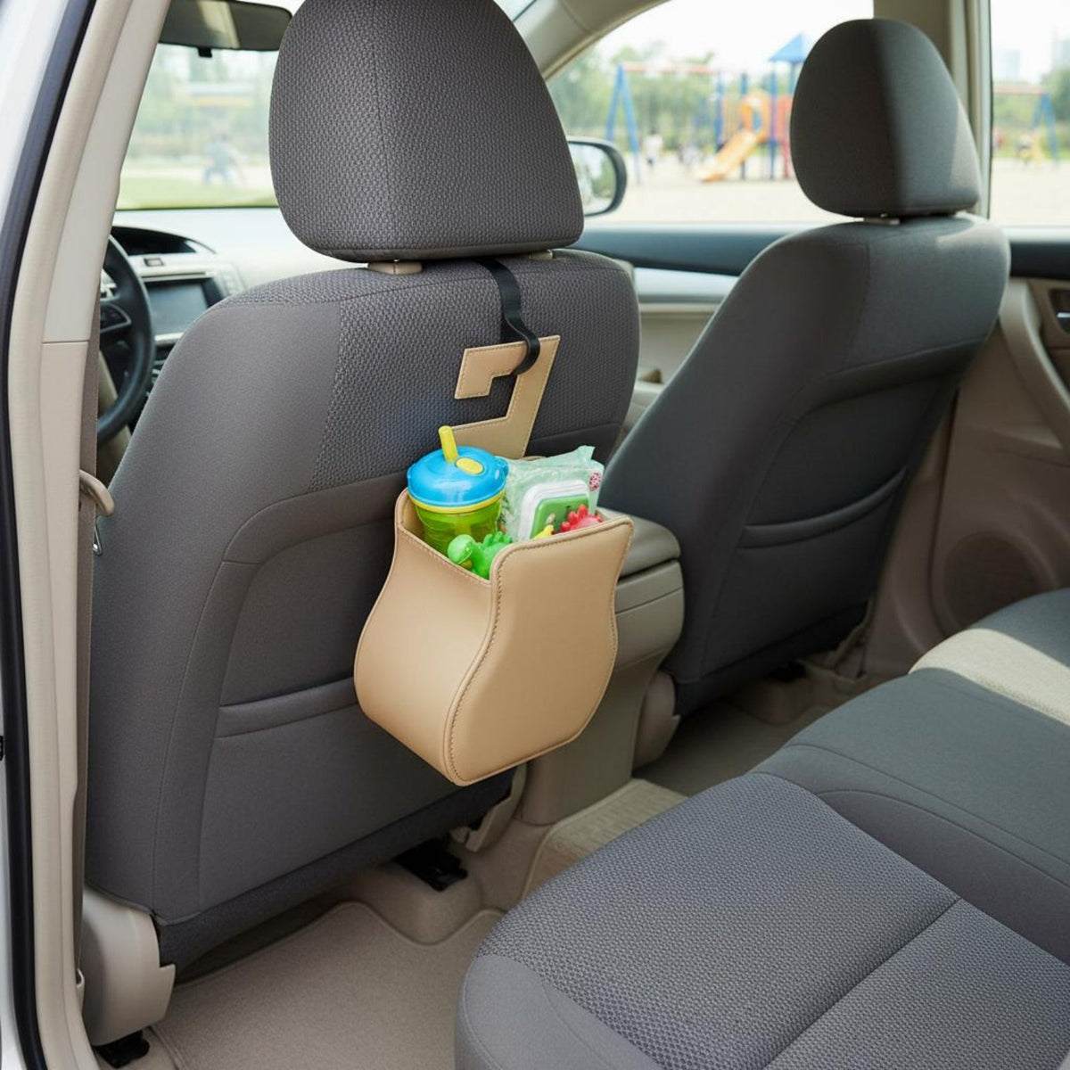 Vehicle Headrest Cup Holder Organizer Multi-Functional Back Storage Box Multifunctional Back Organizer for Road Trips, Travel