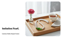 Elegant Pearl Set Matching Necklace Bracelet Graceful Accent Outfit Enhancer for Events