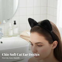 Fuzzy Cat Ear Headband Cute Furry Cat Ears Headband Furry Feline Ears for Women, Live Streamers, Costume Parties, Photoshoots