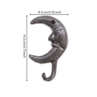 Vintage Cast Iron Hook Heavy Duty Rustic Wall Hook Easy to Install Coat Hooks with Hardware Long-Lasting for Mudroom