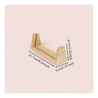 Multi-Purpose Wood Calendar Holder Minimalist Design U-Shaped Display Base Rustic Design Solid Wood Phone Base Portable for Office