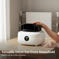 Portable Clothes Dryer Easy Assembly Electric Clothes Drying Machine Foldable Laundry Dryer Timer Function for Travelers
