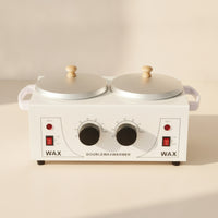 Double Depilatory Melter Countertop Two-Chamber Depilatory Warmer Appliance Electric for Estheticians, Spas, Home Waxing