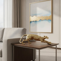 Figurine Sleek Sculpture Elegant Animal Statue for Collectors, Office