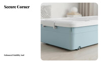 Flat Wheeled Bin with Lid Low height Design Under-Bed Organizer Large Capacity