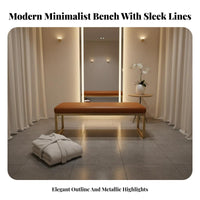 Multi-Purpose Entryway Changing Bench paded Seat Long Stool long-lasting Construction Indoor Seating Comfortable pading for Business Owners, Interior Decorators, hairstyling Shop, Fitting Room, Hallway, Walk-in Closet