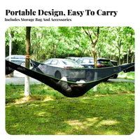 Multi-Person Capacity Triangular Mesh Sling Portable Tree Tent Heavy Duty Hanging Bed Non-Fading for Campers, Families, Couples, Camping, Backyard, Garden, Patio