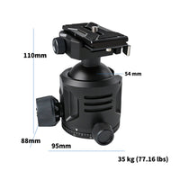 Panoramic Ball Head Unit Slot Design Base Ball Head Heavy Duty Camera Accessory for Photography