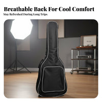 Guitar Backpack Bag Thickened Padding Padded Guitar Backpack Musical Instrument Accessory Waterproof Adjustable Straps for Gigs