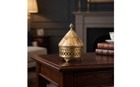 Brass Storage Jar Gilded Jar Hand-Applied Container with Lid for Dresser